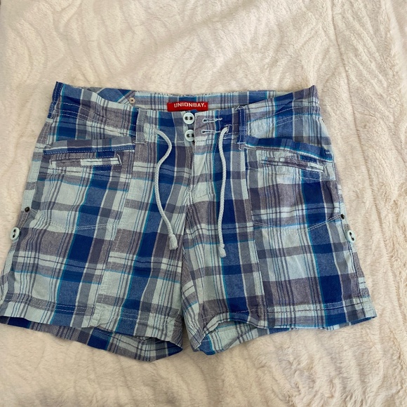 Unionbay cotton blue Striped size 5 womens shorts - Picture 1 of 6
